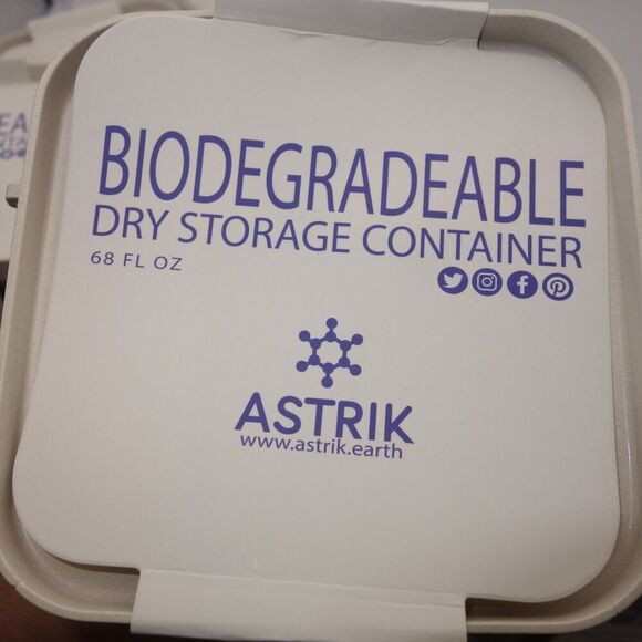 NEW Set of 6 Astrik Biodegradable Plastic Dry Storage Containers Canisters Gray - Picture 8 of 8
